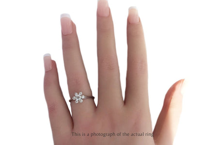 Tiffany & Co 0.50ct Vintage Flower Cluster Diamond Engagement Ring - Bloomsbury Manor Ltd