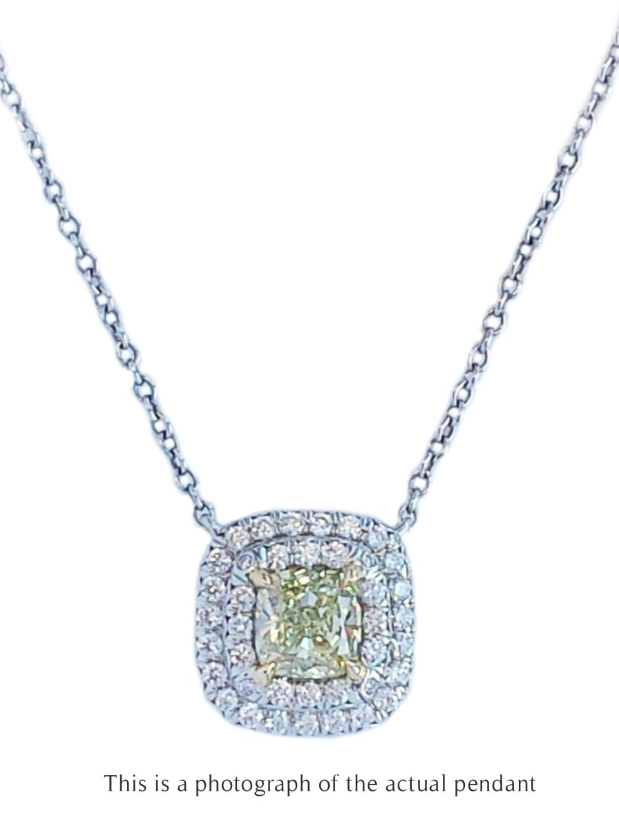 Tiffany & Co 0.52ct Fancy Yellow VS1 Diamond Soleste Pendant - Bloomsbury Manor Ltd