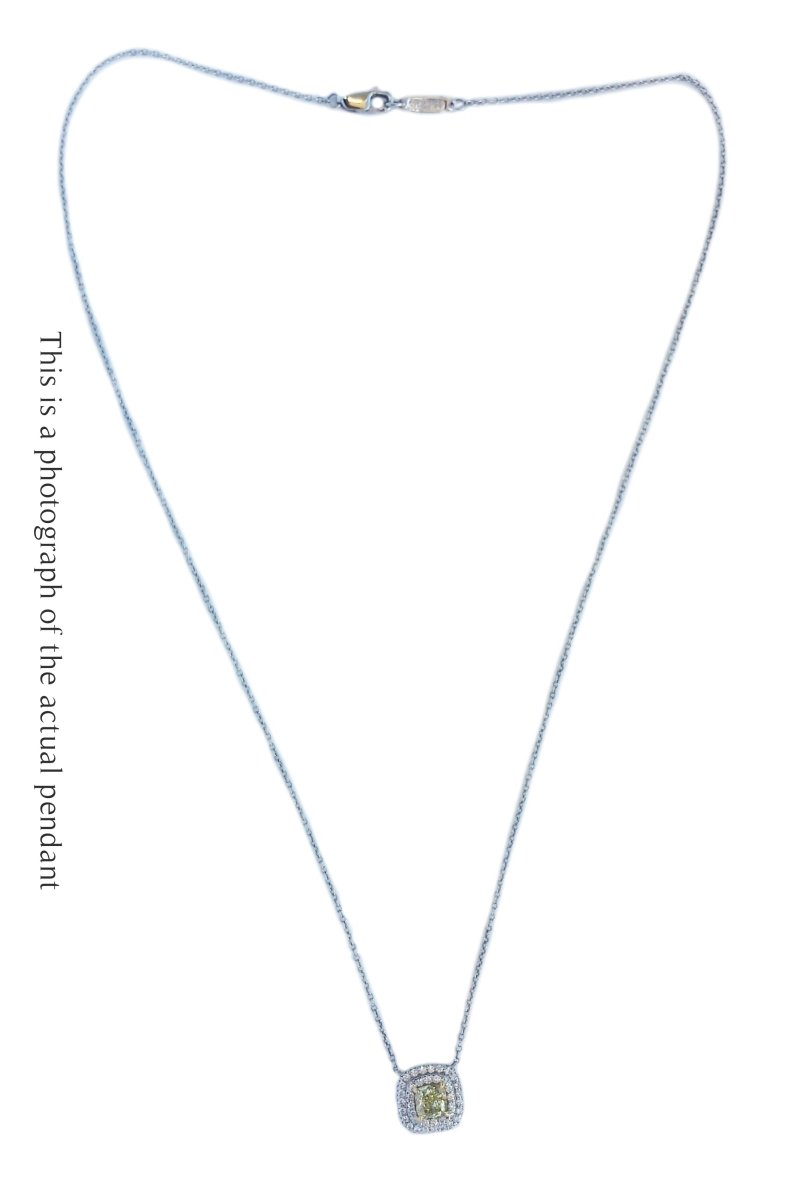 Tiffany & Co 0.52ct Fancy Yellow VS1 Diamond Soleste Pendant - Bloomsbury Manor Ltd