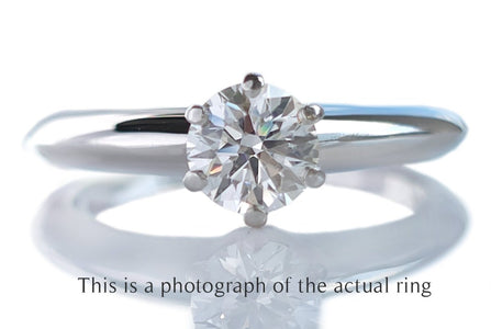 Tiffany & Co 0.55ct H/IF Round Brilliant Cut Diamond Engagement Ring - Bloomsbury Manor Ltd
