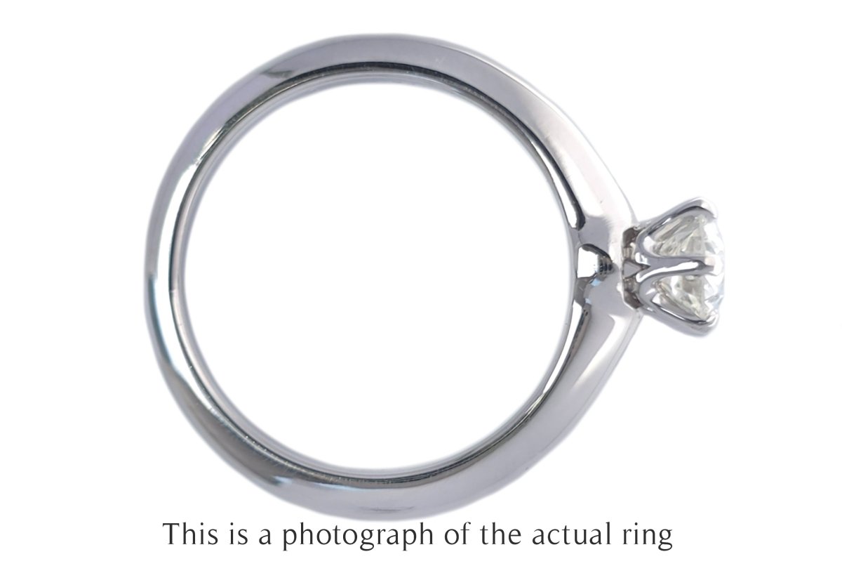 Tiffany & Co 0.55ct H/IF Round Brilliant Cut Diamond Engagement Ring - Bloomsbury Manor Ltd