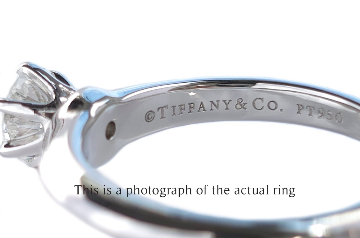 Tiffany & Co 0.55ct H/IF Round Brilliant Cut Diamond Engagement Ring - Bloomsbury Manor Ltd