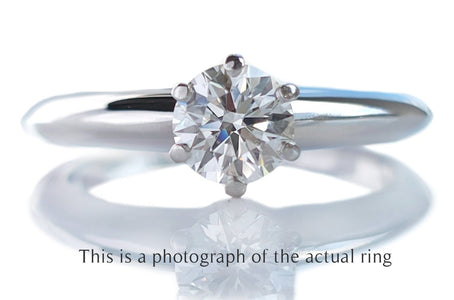 Tiffany & Co 0.55ct H/IF Round Brilliant Cut Diamond Engagement Ring - Bloomsbury Manor Ltd