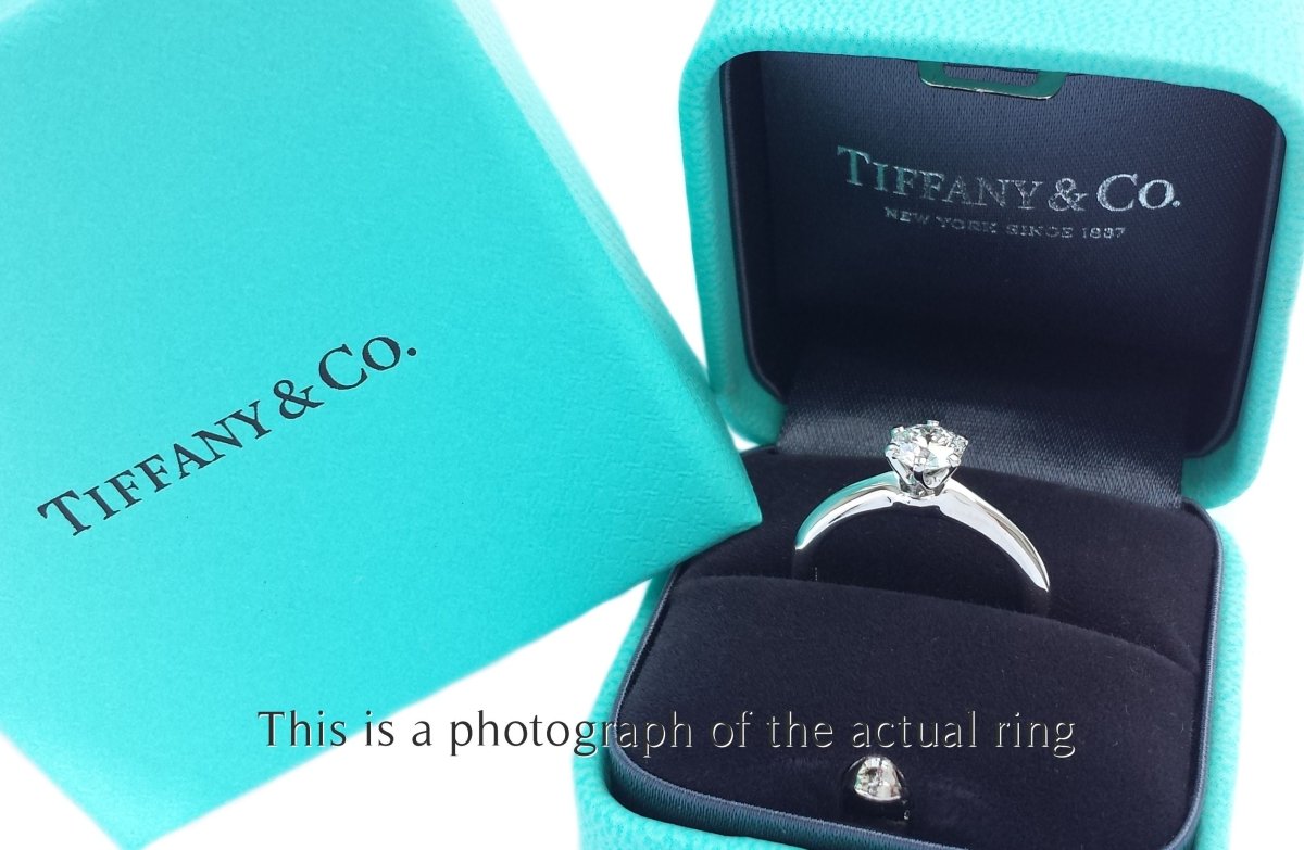 Tiffany & Co 0.55ct H/IF Round Brilliant Cut Diamond Engagement Ring - Bloomsbury Manor Ltd