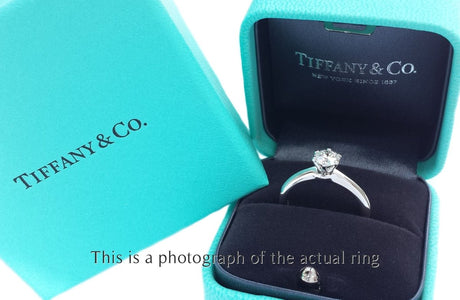 Tiffany & Co 0.55ct H/IF Round Brilliant Cut Diamond Engagement Ring - Bloomsbury Manor Ltd