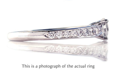 Tiffany & Co. 0.58tcw D/IF Harmony Round Brilliant Cut Diamond Engagement Ring with Side Stones - Bloomsbury Manor Ltd