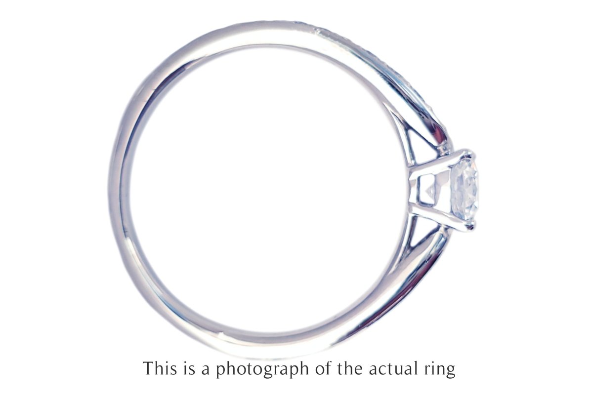 Tiffany & Co. 0.58tcw D/IF Harmony Round Brilliant Cut Diamond Engagement Ring with Side Stones - Bloomsbury Manor Ltd