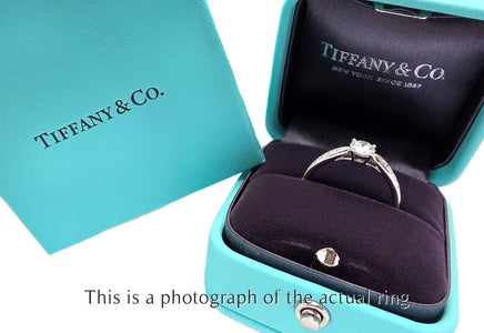 Tiffany & Co. 0.58tcw D/IF Harmony Round Brilliant Cut Diamond Engagement Ring with Side Stones - Bloomsbury Manor Ltd