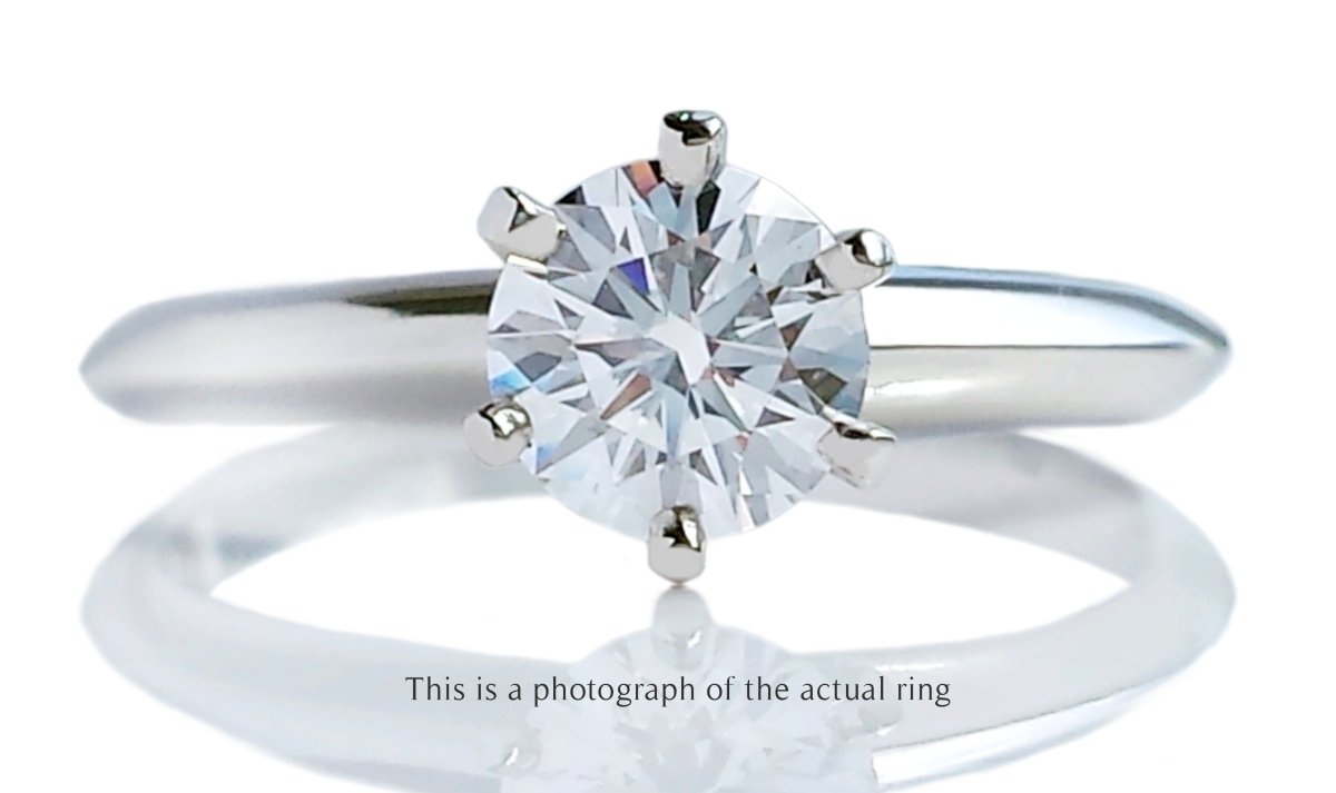 Tiffany & Co. 0.61ct D/VS1 Round Brilliant Diamond Engagement Ring - Bloomsbury Manor Ltd