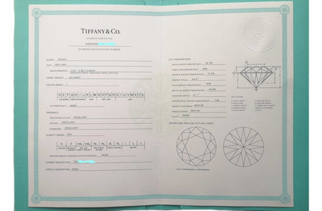 Tiffany & Co 0.62tcw I/VS2 Round Brilliant Diamond Harmony Engagement Ring - Bloomsbury Manor Ltd