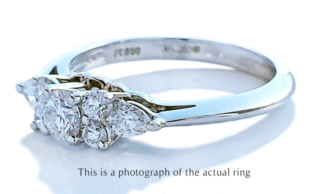 Tiffany & Co. 0.63ct 7 - Stone Diamond Engagement Ring - Bloomsbury Manor Ltd