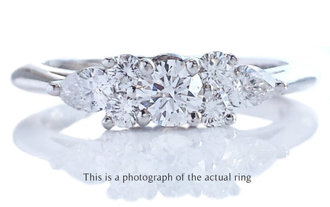 Tiffany & Co. 0.63ct 7 - Stone Diamond Engagement Ring - Bloomsbury Manor Ltd