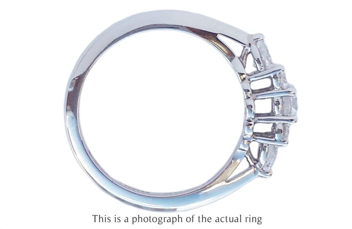 Tiffany & Co. 0.63ct 7 - Stone Diamond Engagement Ring - Bloomsbury Manor Ltd