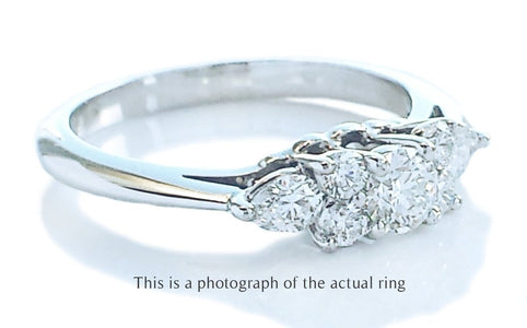 Tiffany & Co. 0.63ct 7 - Stone Diamond Engagement Ring - Bloomsbury Manor Ltd