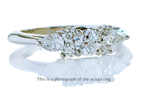 Tiffany & Co. 0.63ct 7 - Stone Diamond Engagement Ring - Bloomsbury Manor Ltd