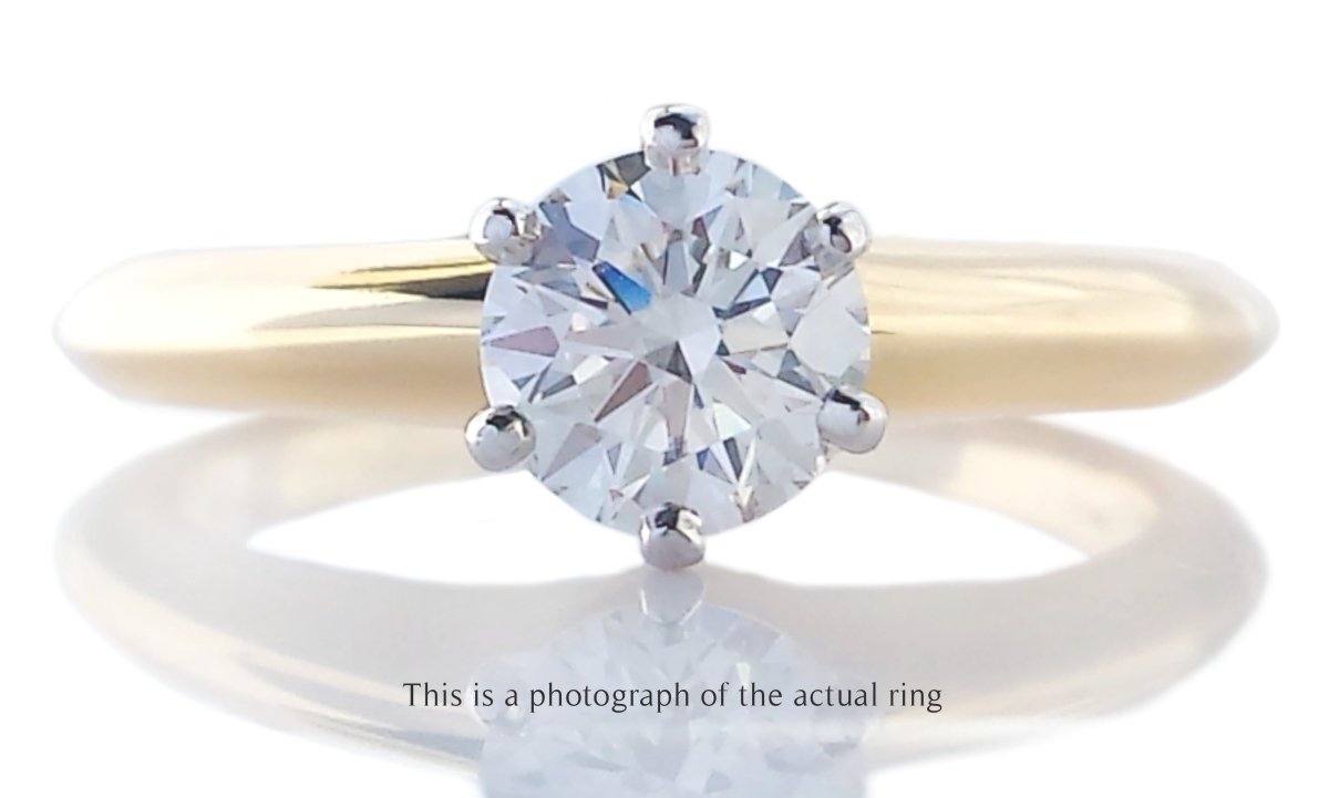 Tiffany & Co 0.63ct E/VVS2 Round Brilliant Diamond Engagement Ring - Bloomsbury Manor Ltd