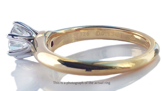Tiffany & Co 0.63ct E/VVS2 Round Brilliant Diamond Engagement Ring - Bloomsbury Manor Ltd