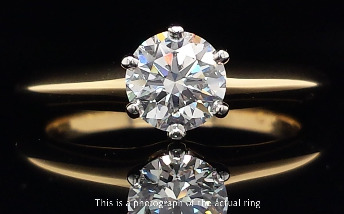 Tiffany & Co 0.63ct E/VVS2 Round Brilliant Diamond Engagement Ring - Bloomsbury Manor Ltd
