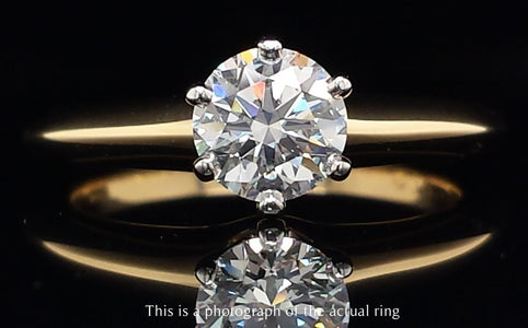Tiffany & Co 0.63ct E/VVS2 Round Brilliant Diamond Engagement Ring - Bloomsbury Manor Ltd