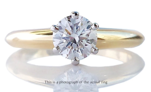 Tiffany & Co 0.63ct E/VVS2 Round Brilliant Diamond Engagement Ring - Bloomsbury Manor Ltd