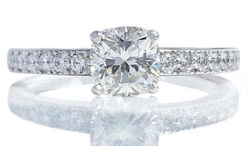 Tiffany & Co. 0.65tcw I/VS1 Triple XXX Novo Diamond Engagement Ring - Bloomsbury Manor Ltd