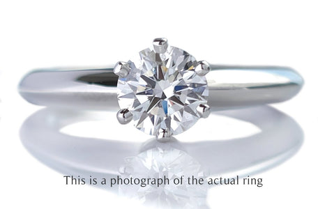 Tiffany & Co 0.69ct F/VS2 Round Brilliant Cut Diamond Engagement Ring - Bloomsbury Manor Ltd