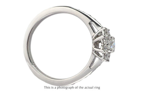 Tiffany & Co 0.70tcw Flower Cluster Diamond Engagement Ring - Bloomsbury Manor Ltd