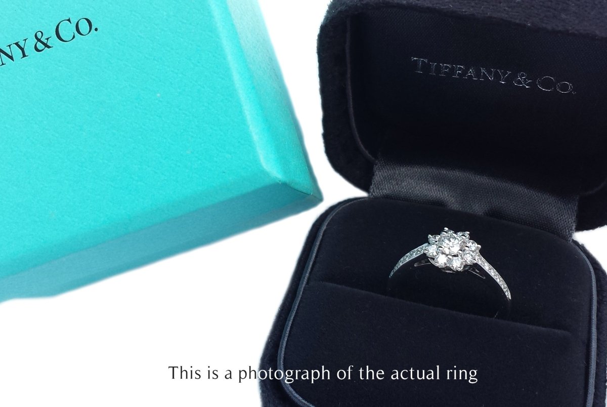 Tiffany & Co 0.70tcw Flower Cluster Diamond Engagement Ring - Bloomsbury Manor Ltd