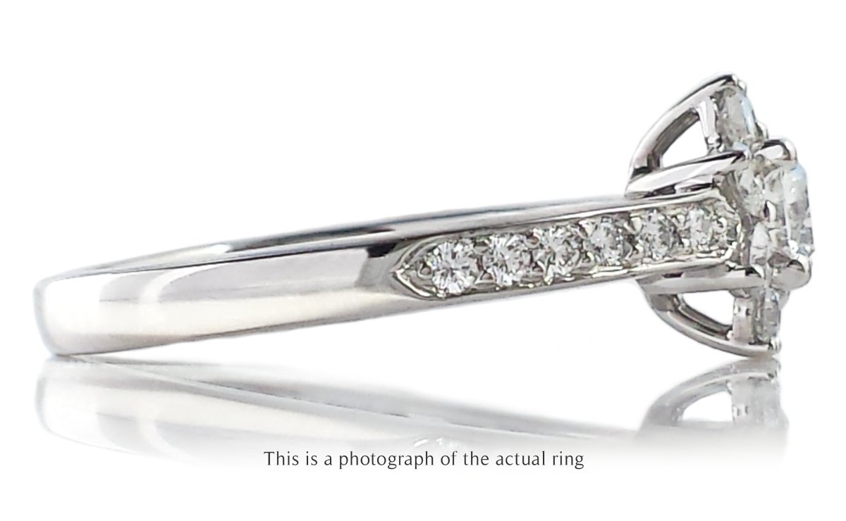 Tiffany & Co 0.70tcw Flower Cluster Diamond Engagement Ring - Bloomsbury Manor Ltd