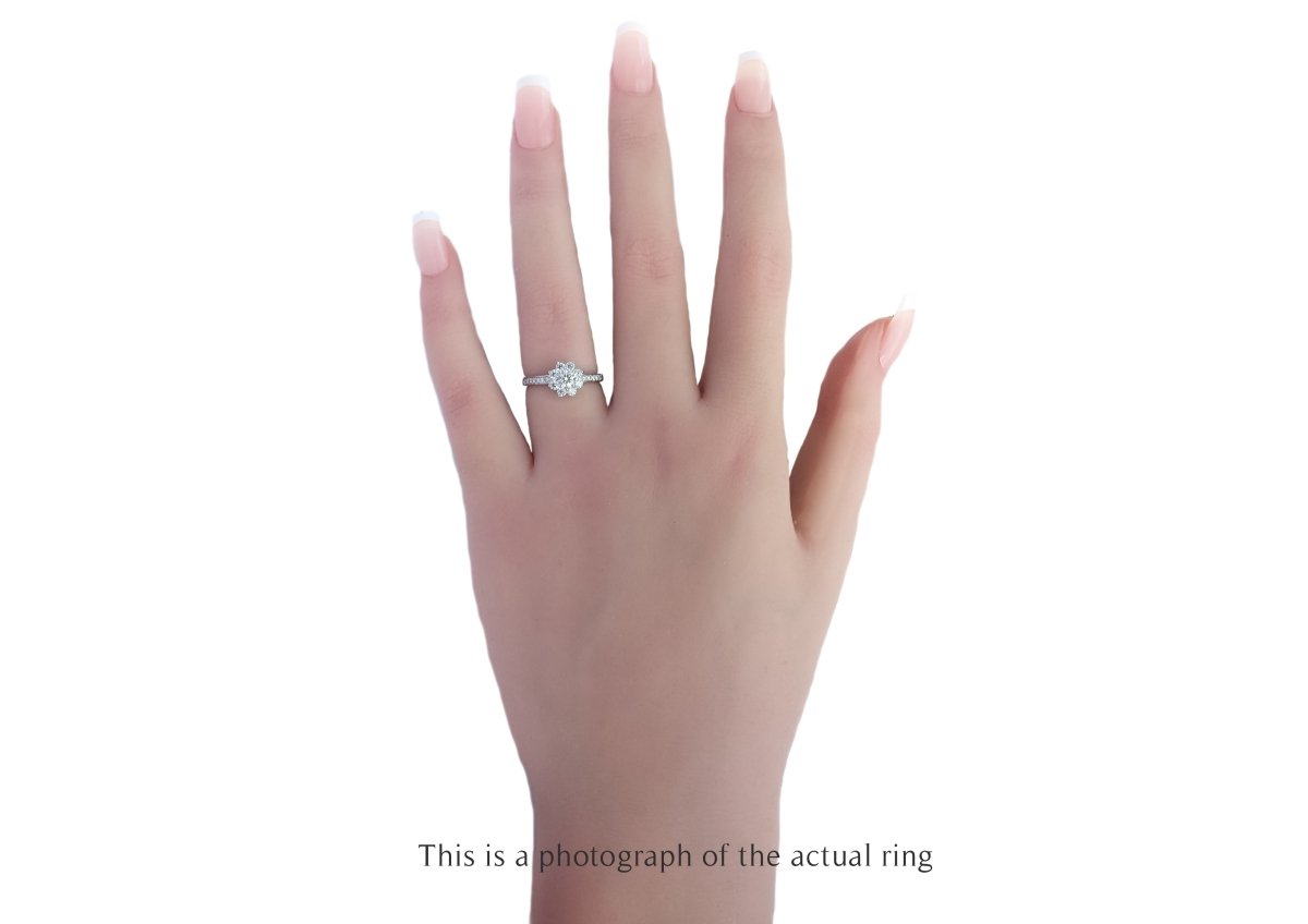 Tiffany & Co 0.70tcw Flower Cluster Diamond Engagement Ring - Bloomsbury Manor Ltd