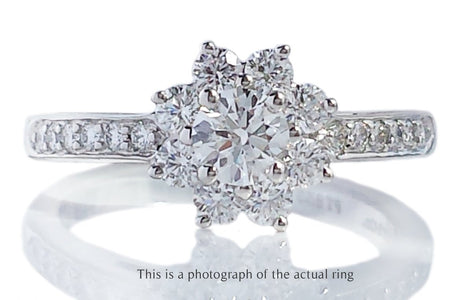 Tiffany & Co 0.70tcw Flower Cluster Diamond Engagement Ring - Bloomsbury Manor Ltd