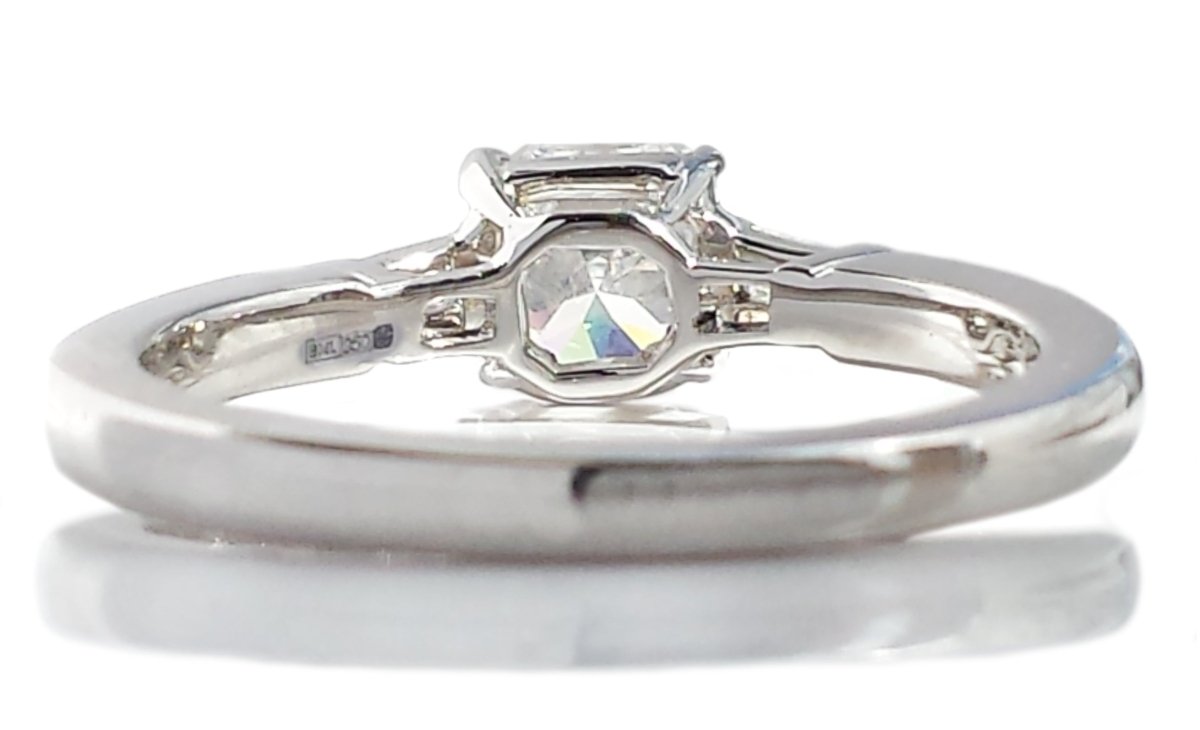 Tiffany & Co. 0.72ct E/VVS2 Lucida Tapered Baguette Diamond Engagement Ring - Bloomsbury Manor Ltd