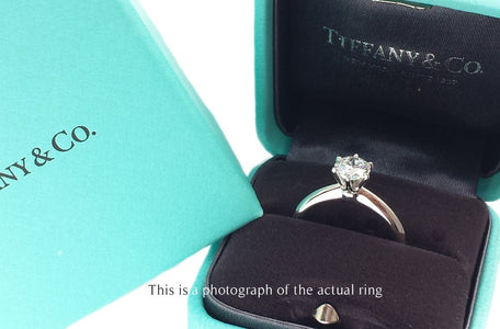 Tiffany & Co 0.72ct H/VS2 Round Brilliant Cut Diamond Engagement Ring - Bloomsbury Manor Ltd