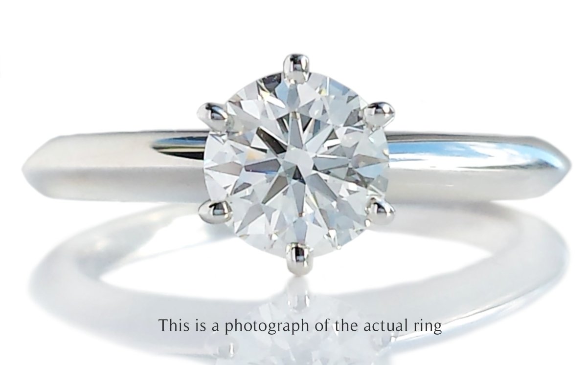 Tiffany & Co 0.72ct H/VS2 Round Brilliant Cut Diamond Engagement Ring - Bloomsbury Manor Ltd