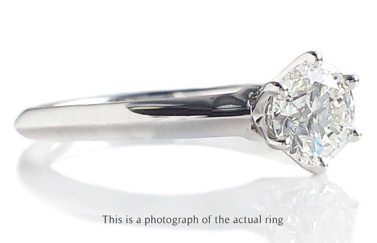 Tiffany & Co 0.72ct H/VS2 Round Brilliant Cut Diamond Engagement Ring - Bloomsbury Manor Ltd
