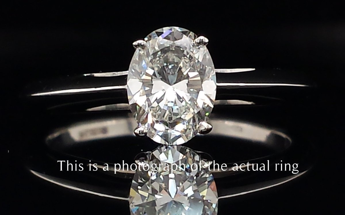 Tiffany & Co. 0.73ct G/VVS2 Oval Brilliant Cut Diamond Engagement Ring - Bloomsbury Manor Ltd