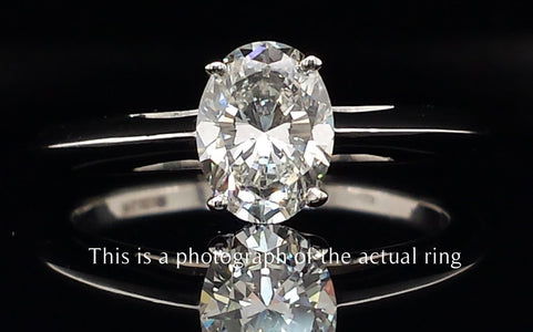Tiffany & Co. 0.73ct G/VVS2 Oval Brilliant Cut Diamond Engagement Ring - Bloomsbury Manor Ltd