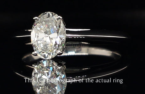 Tiffany & Co. 0.73ct G/VVS2 Oval Brilliant Cut Diamond Engagement Ring - Bloomsbury Manor Ltd