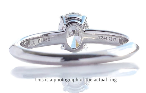 Tiffany & Co 0.73ct G/VVS2 Oval Brilliant Cut Diamond Engagement Ring - Bloomsbury Manor Ltd