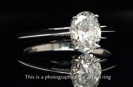 Tiffany & Co. 0.73ct G/VVS2 Oval Brilliant Cut Diamond Engagement Ring - Bloomsbury Manor Ltd