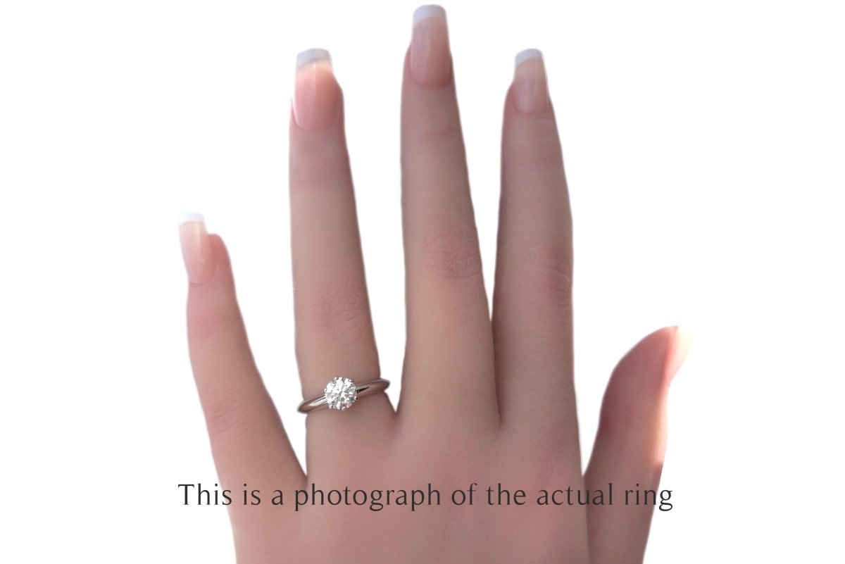 Tiffany & Co 0.79ct H/VVS2 Round Brilliant Diamond Engagement Ring - Bloomsbury Manor Ltd