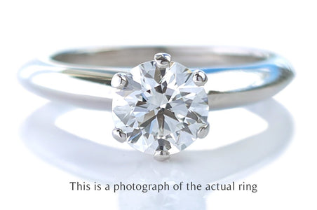 Tiffany & Co 0.79ct H/VVS2 Round Brilliant Diamond Engagement Ring - Bloomsbury Manor Ltd