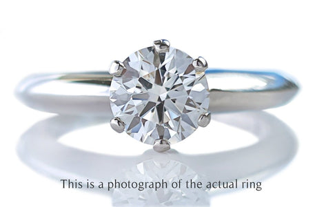 Tiffany & Co 0.79ct H/VVS2 Round Brilliant Diamond Engagement Ring - Bloomsbury Manor Ltd