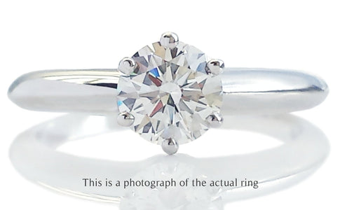 Tiffany & Co 0.82ct H/VS1 Round Brilliant Cut Diamond Engagement Ring - Bloomsbury Manor Ltd