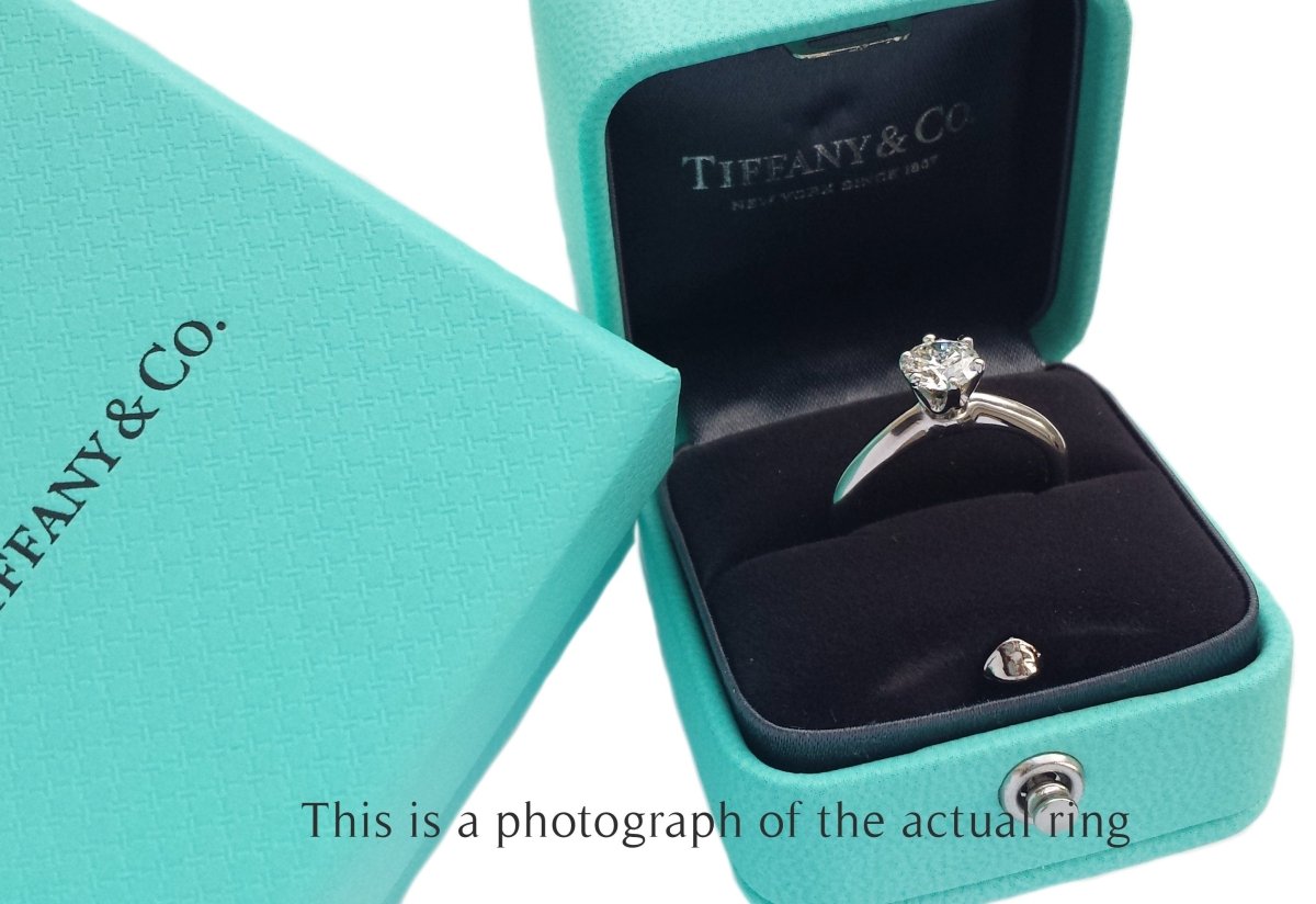 Tiffany & Co 0.82ct H/VS1 Round Brilliant Cut Diamond Engagement Ring - Bloomsbury Manor Ltd