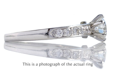 Tiffany & Co 0.86tcw F/VS1 Round Brilliant Diamond Engagement Ring with Side Stones - Bloomsbury Manor Ltd