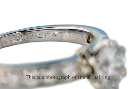 Tiffany & Co 0.86tcw F/VS1 Round Brilliant Diamond Engagement Ring with Side Stones - Bloomsbury Manor Ltd