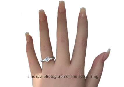 Tiffany & Co 0.86tcw F/VS1 Round Brilliant Diamond Engagement Ring with Side Stones - Bloomsbury Manor Ltd