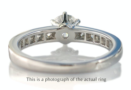 Tiffany & Co 0.86tcw F/VS1 Round Brilliant Diamond Engagement Ring with Side Stones - Bloomsbury Manor Ltd