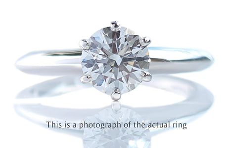 Tiffany & Co 0.93ct F/VS1 Round Brilliant Cut Diamond Engagement Ring - Bloomsbury Manor Ltd